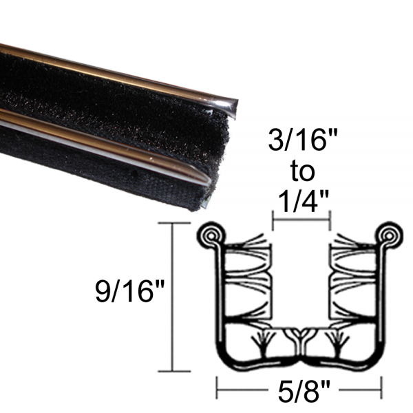 Oldsmobile Restoration Parts Window Run Channel Flexible 6 Strip