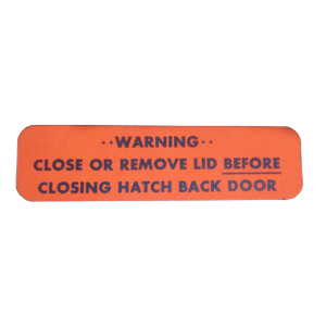 Caution&quot; Hatch Decal