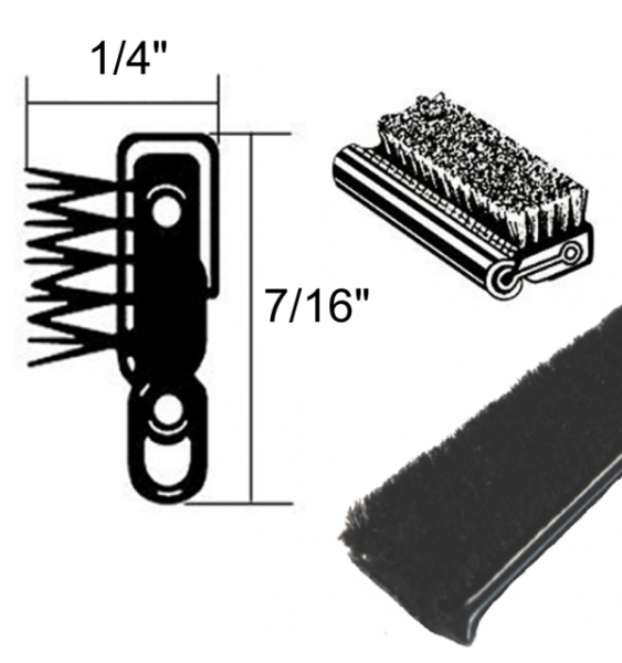 Cooper Standard - Beltline Weatherstrip - Also Called Window Sweeps, Felts or Fuzzies - Pair of 4' Strips - Inner or Outer - 7/16" Tall 1/4" Wide