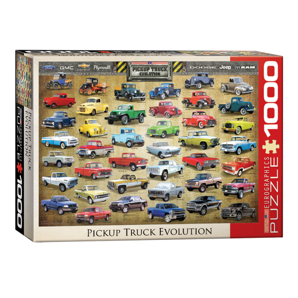 PZ-011P - American Pickup Truck Evolution Jigsaw Puzzle