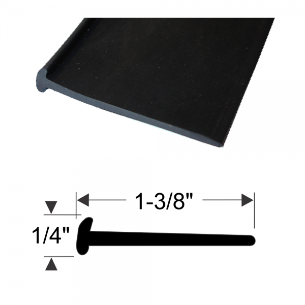 Steele Rubber - Mounting Pad  - With Lip - 1-3/8" Wide - FREE SAMPLE