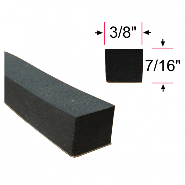 Fairchild Industries - Square Seal - Peel N Stick - 3/8" Tall 7/16" Wide - FREE SAMPLE