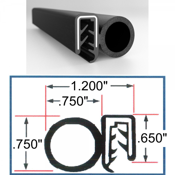 Cooper Standard - Side Bulb Seal - 0.75" Bulb - FREE SAMPLE