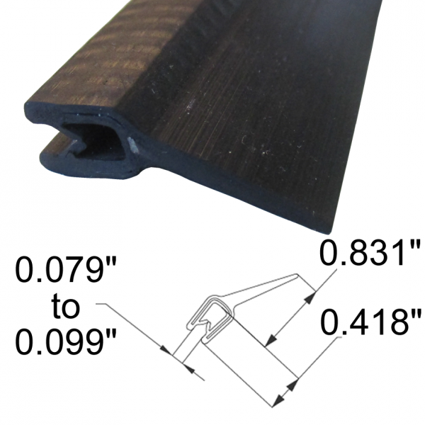 Cooper Standard - Push On Trim Seal - 0.079" - 0.099" Flange Grip Range - FREE SAMPLE