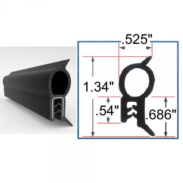 Cooper Standard - Top Bulb Seal - 0.65" Bulb - FREE SAMPLE