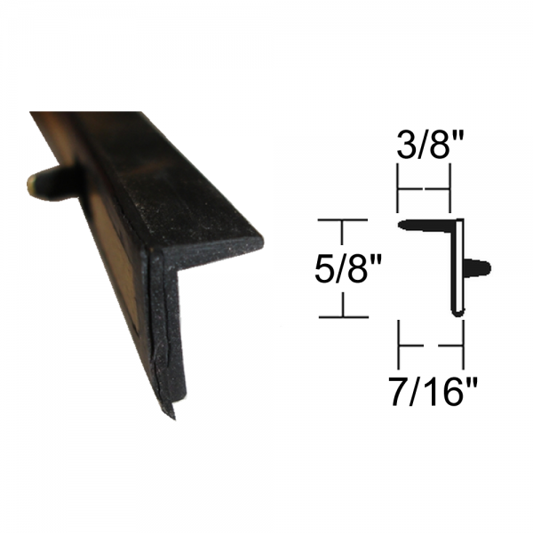 Steele Rubber - Beltline Weatherstrip - Also Called Window Sweeps, Felts or Fuzzies - Pair of 38" Strips - Outer - 5/8" Tall - FREE SAMPLE