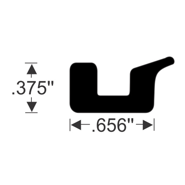 04-013X - General Use Dense Rubber Extrusion Cowl Seal