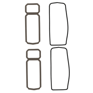 Taillight Lens & Housing Gasket Kit - 4 Piece