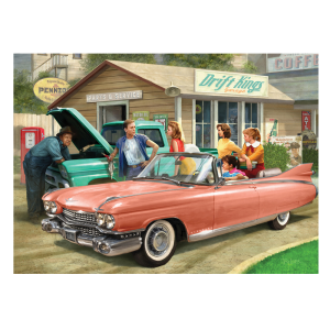 PZ-023P - 1959 Pink Cadillac Jigsaw Puzzle