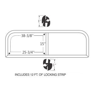 10-318W - 1951-52 Plymouth Cranbrook Windshield Seal Gasket