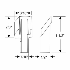 70-4794-62 - 1964-65 Lincoln Continental Vent Window Bumpers