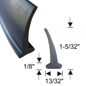 General Use Dense Rubber "T" Extrusion Seal - FREE SAMPLE