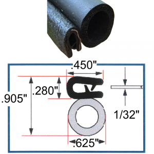 Cooper Standard - Side Bulb Seal - 0.625" Bulb - FREE SAMPLE - Image 2