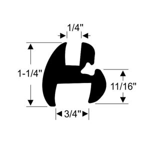 38-005W - Fixed Glass Seal Weatherstrip