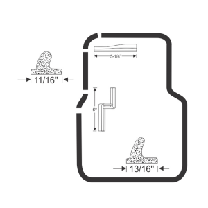 12-112D - 1955-56 Cadillac Front Door Seal Weatherstrip Kit