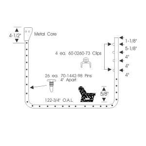 1956 Buick & Cadillac Door Seal Kit - Front, number 12-114D from RubberTheRightWay.com