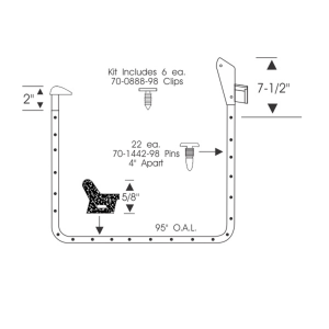 12-123D - 1959-60 Buick Cadillac Oldsmobile Front Door Seal Weatherstrip Kit