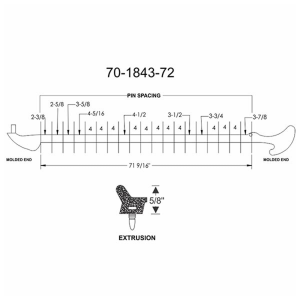 12-139D - 1967-68 Cadillac Rear Door Seal Weatherstrip Kit