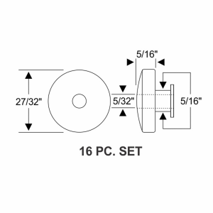 70-4871-71 - 1964-65 Lincoln Continental Door Hinge Bumper Set