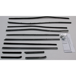 Beltline / Anti-Rattler Weatherstrip - 12 Piece Complete Kit