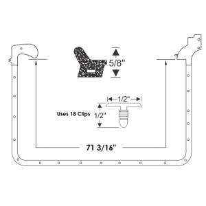 12-142D - 1969-70 Buick Cadillac Oldsmobile Rear Door Seal Weatherstrip Kit