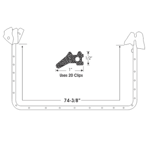 12-147D - 1971-76 Buick Cadillac Chevy Oldsmobile Pontiac Door Seal Kit