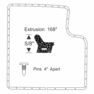 12-173D - 1954-56 Buick Oldsmobile Door Seal Kit