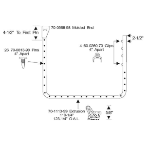 12-181D - 1957-58 Buick Door Seal Kit