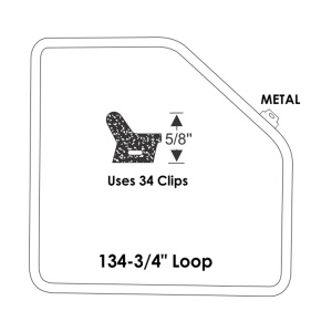 12-197D - 1961-64 Buick Chevy Oldsmobile Pontiac Front Door Seal Kit