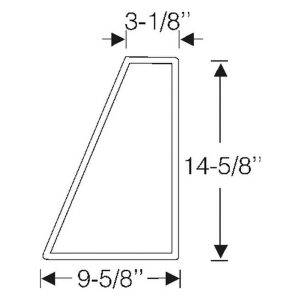 10-468X - 1962-67 Chevy II Wagon Quarter Window Seal Weatherstrip