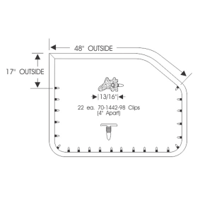 12-198D - 1961-63 Buick Oldsmobile Pontiac Front Door Seal Kit