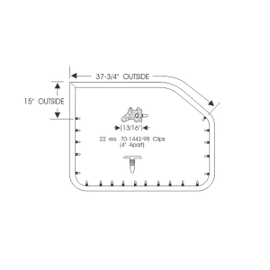 12-199D - 1961-63 Buick Oldsmobile Pontiac Front Door Seal Kit