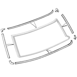 D7TZ-8103136-SET - 1977-79 Ford Truck Windshield Molding Kit