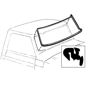 Windshield Seal - With Groove For Narrow Trim