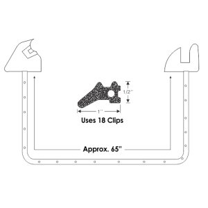 12-216D - 1971-74 Buick Chevy Oldsmobile Pontiac Rear Door Seal Weatherstrip