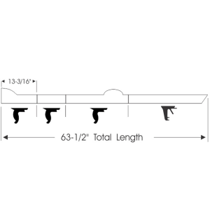 11-101R - 1950 Buick Cadillac Oldsmobile Roof Rail Seal Kit