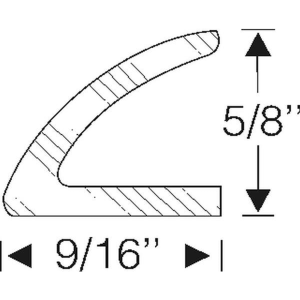 1954-57 Buick Cadillac & Oldsmobile Hinge Pillar Seal