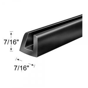 Fixed Glass Seal - 7/16" Tall 7/16" Wide - For 1/4" Glass - FREE SAMPLE