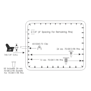 12-189D2_1959-60_Buick_Chevy_Oldsmobile_Pontiac_Front_Door_Seal_Kit