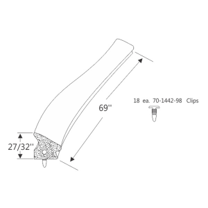 11-106R - 1957-58_Buick_Cadillac_Roof_Rail_Seals