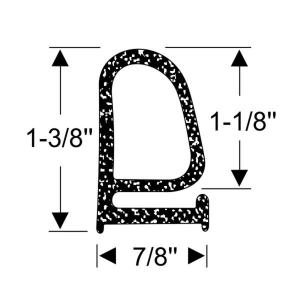 Steele Rubber - Hood To Cowl Seal - Includes Clips - Image 2