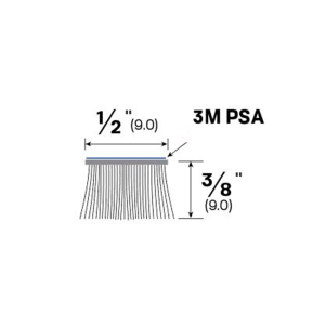 Rubber The Right Way - Channel Or Beltline Pile Brush - Black - 1/2" x 3/8" - 4' - FREE SAMPLE - Image 2